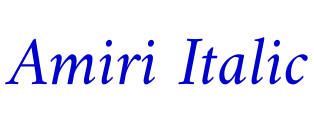 Amiri Italic 字体